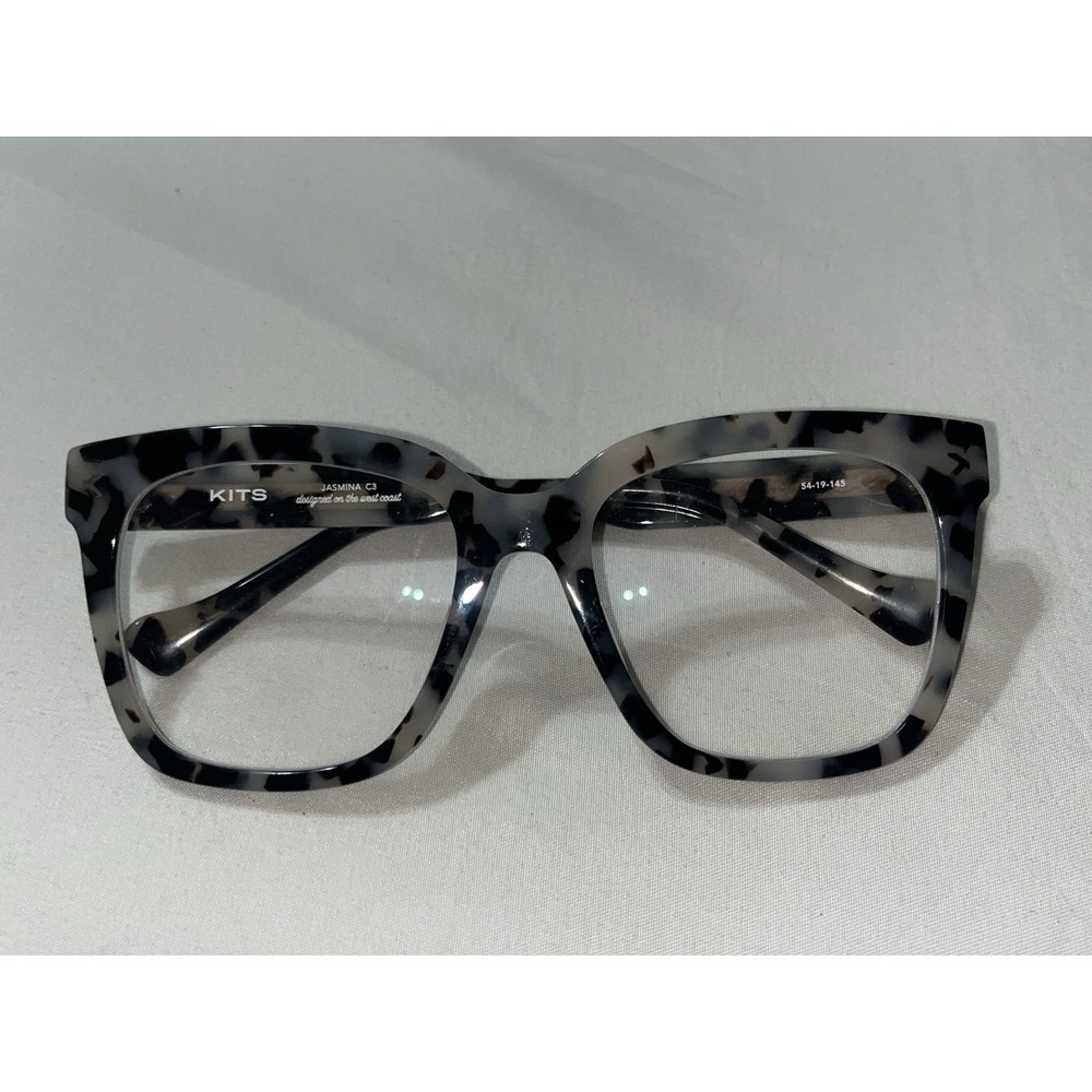 Kits Bondar White Tortoise Square G43S Eyeglasses Frames 54-19-145
